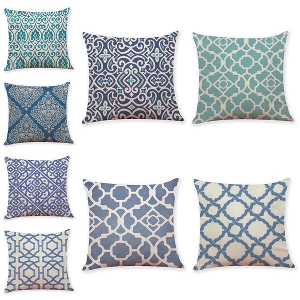 18/" motifs géométriques en Coton Lin Taie d/'oreiller Canapé Cushion Cover Home Decor