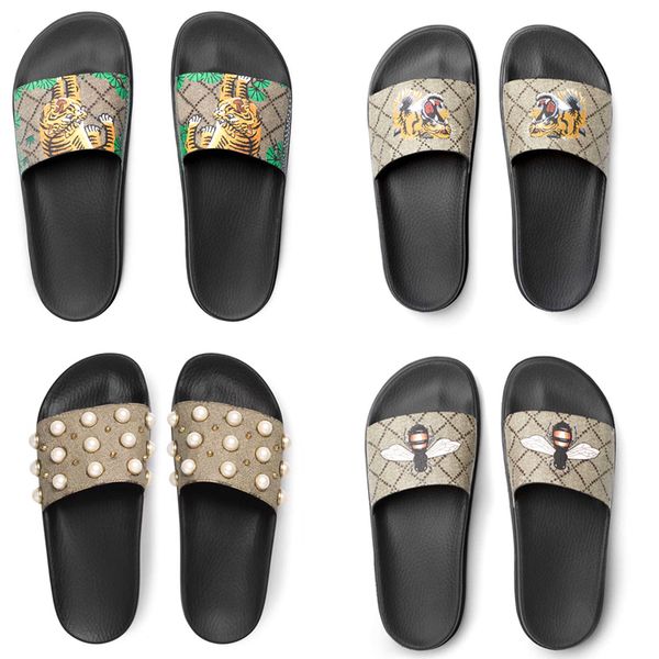 

Men Women Sandals Designer Shoes Fashion slide sandals slippers for men women Designer flower printed unisex beach flip flops slipper Tiger