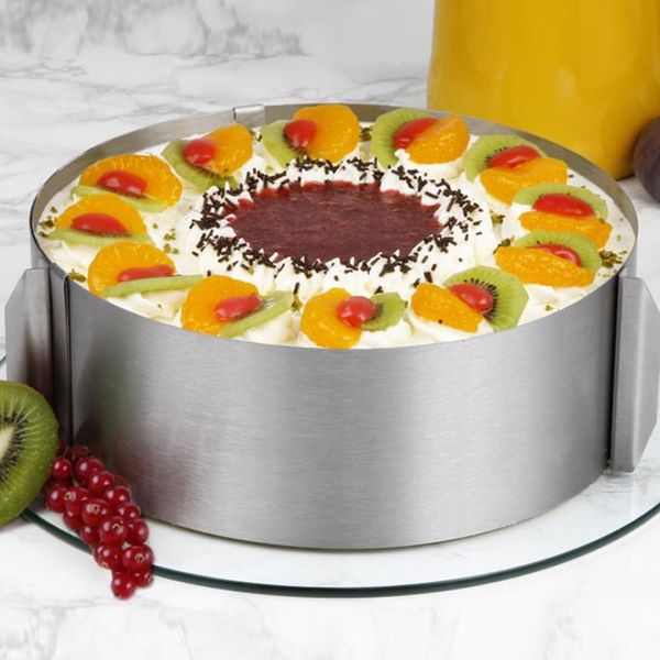 

retractable stainless steel circle mousse ring baking tool set cake mould mold size adjustable bakeware tools zm