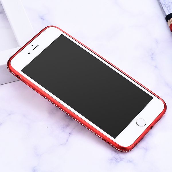 

female style for iphone case rhinestone frame soft tpu case suitcase and leaf shped for iphone 8 plus case