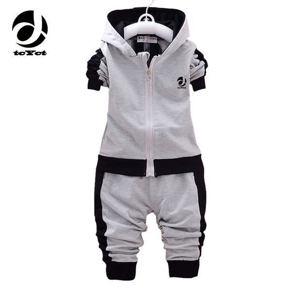 

1-3years baby girls boys clothing set baby girls set autumn winter tracksuit for boys hooded coat+pants 2pcs boy girl sport suit y1893004, White