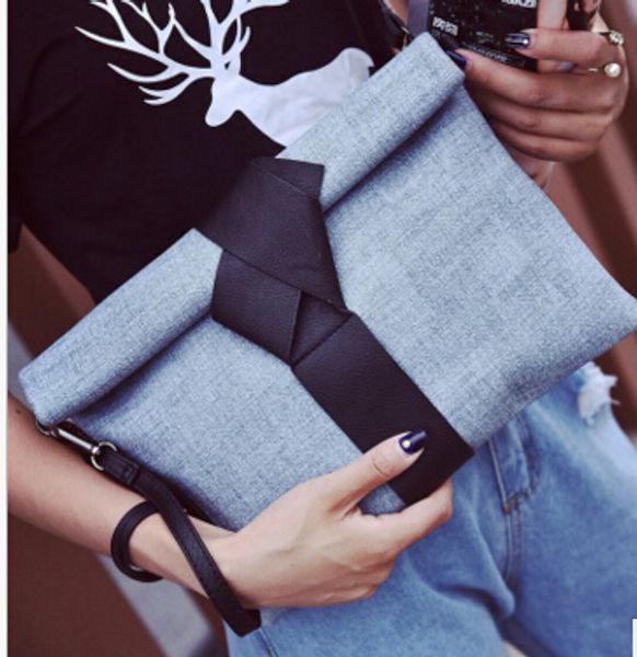 

korean version of the hit color bag envelope bag summer new clutch stylish simple shoulder