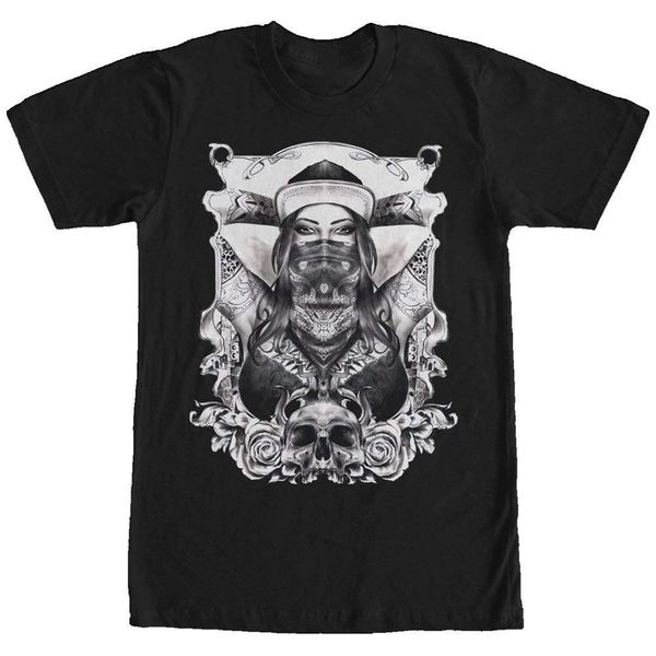

aztlan heart bandit mens graphic summer the new fashion, White;black