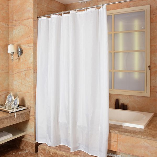 

comwarm nordic brief solid color relax white light shower curtain pale color simple waterproof polyester curtain for bath room