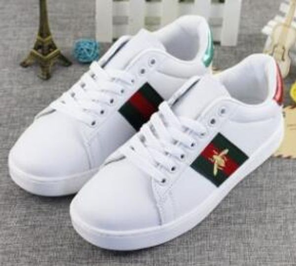 

Fashion Embroidery snake Small White Shoes G Men Women Loafers Sneakers Low Cut Lace-up G Unisex Small Bee Zapatos Casual Flat Shoes 36-44