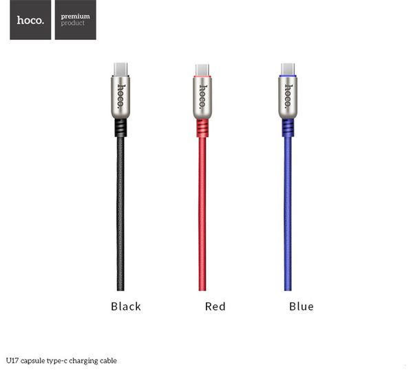 

Hoco u17 type c u b charging data cable micro cable braided univer al charger charge colorful cord wire adapter retail package