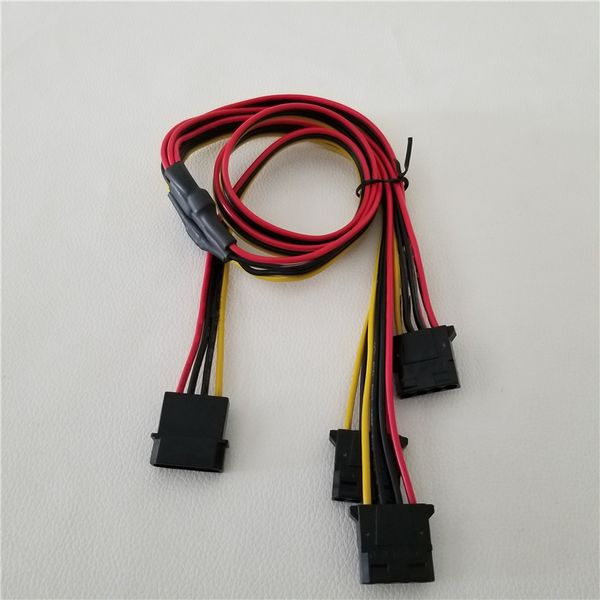 

ide molex power cable 1 to 3 splitter high specification pure copper tin 16awg