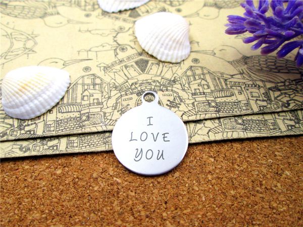 

40pcs--"i love you"stainless steel charms more style for choosing diy charms pendants for necklace, Bronze;silver