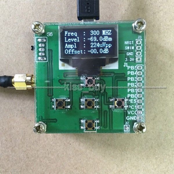 Freeshipping display OLED medidor de potência de RF 0-500 Mhz-80 ~ 10dBm pode definir o valor de atenuação de potência de RF medidor digital