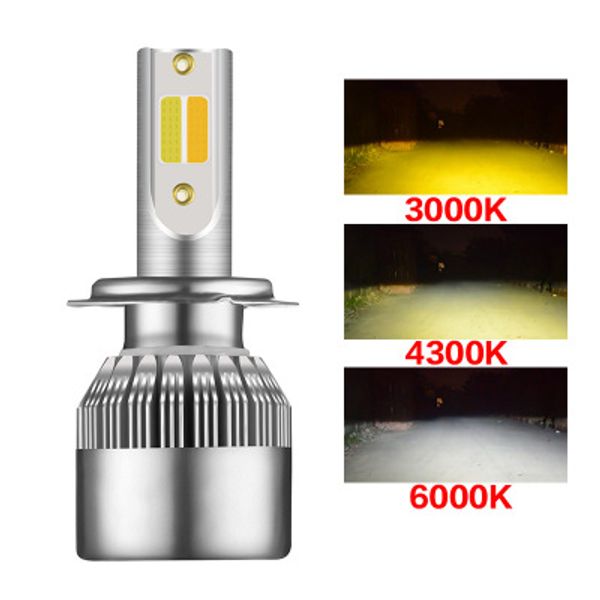

H7 H11 H1 H3 H4 9006 9007 Car LED Headlight Bulb 2color 3color C6plus V6 72W Automobiles LED Headlamp Fog lamp For Car Motorcycle