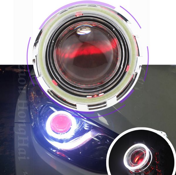 

90mm светодиодное кольцо с подсветкой в ​​тени звук модифицированный cob angel eye circle глаз демона противотуманная фара