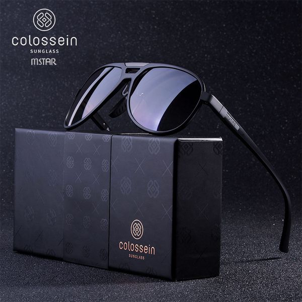 

colossein sunglasses fashion vintage sun glasses for women men polarized gradual black grey eyewear uv400 feminino, White;black