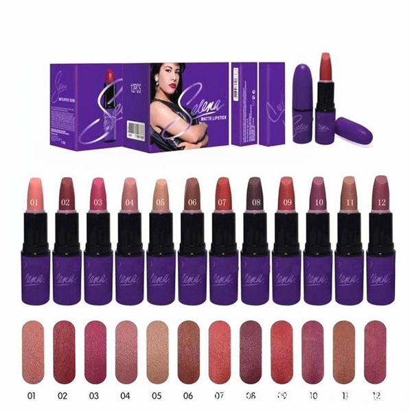 

Makeup elena collection liquid lip tick matte 12 color waterproof lip tick 1 3g hipping