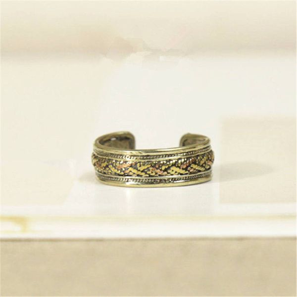 

r212 india nepal rose brass vintage rings for girls open ring, Golden;silver