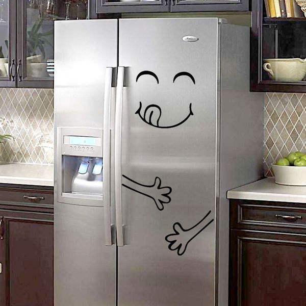 

cute sticker fridge happy delicious face kitchen fridge wall stickers art