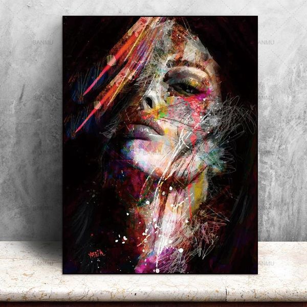 

wall art colorful woman handpainted & hd print graffiti art oil painting richie rich money on canvas,home decor multi size p147