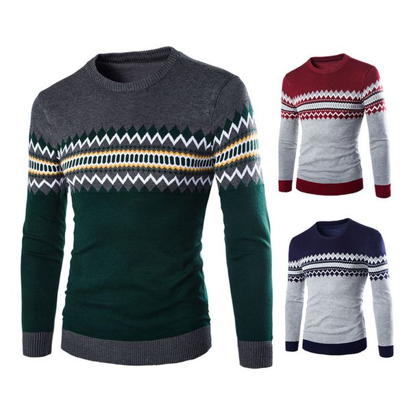 

sweater men round neck long sleeve slim fit pullover for men 3 color size -2xl christmas mens sweaters, White;black