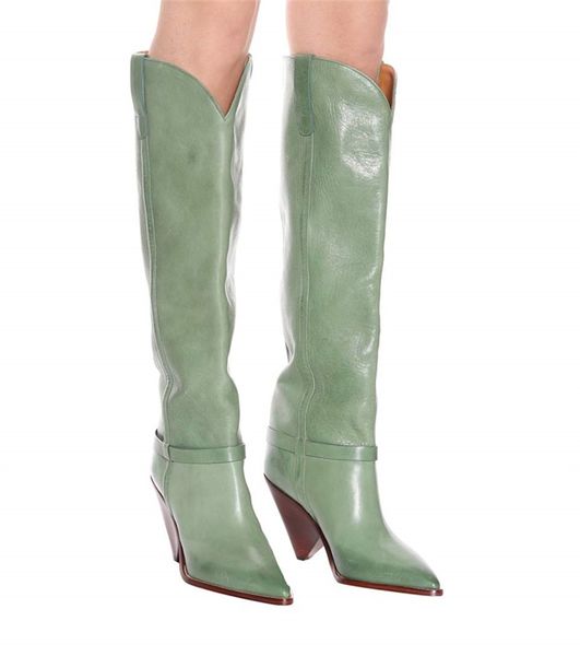 45 EU, Red KemeKiss Womens Casual Low Heel Soft Slip On Knee High Boots