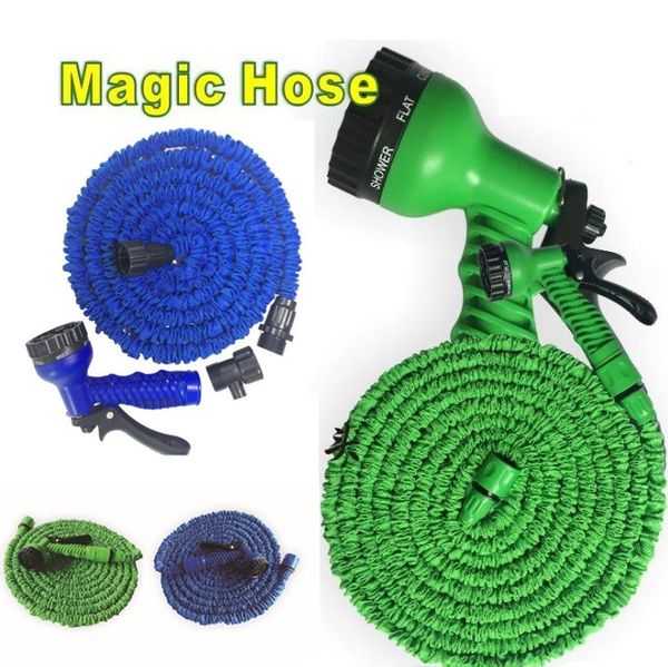 

garden hose 25ft 50ft 75ft 100ft flexible garden water hose with spray gun car wash pipe retractable watering equipments t3i0116