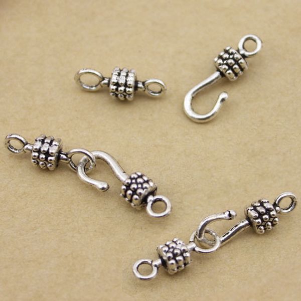 

20sets/bag antique silver hook connector link findings for jewelry f765