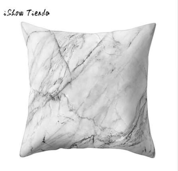 Textura de mármore geométrica throw almofada de almofada elegante linhas de almofada capa casos de almofada casa loja de café pano de fundo fotografia adereços