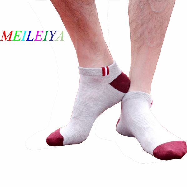 

mei lei ya men's cotton socks men's socks breathable reticulated casual boat 5 pairs = 10 pieces, Black