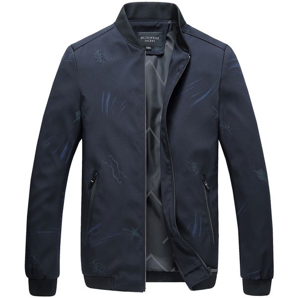 

new brand casual men's bomber jackets 4xl autumn spring solid coats men outerwear stand collar male jackets slim fit, Black;brown