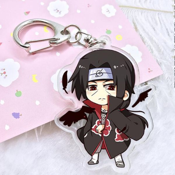 

naruto acrylic keychain kakashi gaara sasuke akatsuki members itachi pendants keyring cosplay surrounding gift llavero chaveiro, Silver