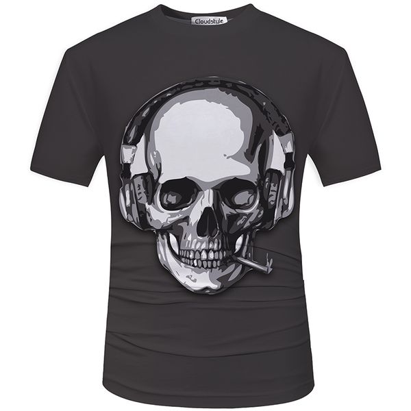 

men summer 3d t shirt street fashion models love fashion skull soul chariot rock t-shirt men clothes polyester, White;black