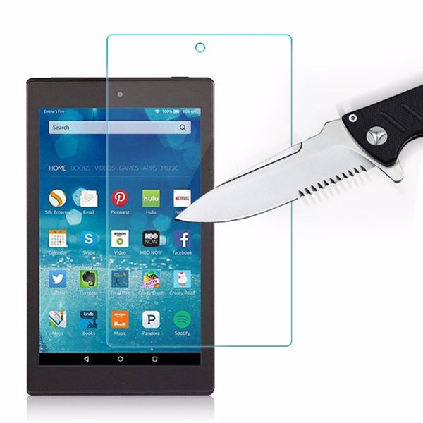 Amazon Fire HD 8 Tablet Tempered Glass Screen Protector 2017 Release , 7th Gen