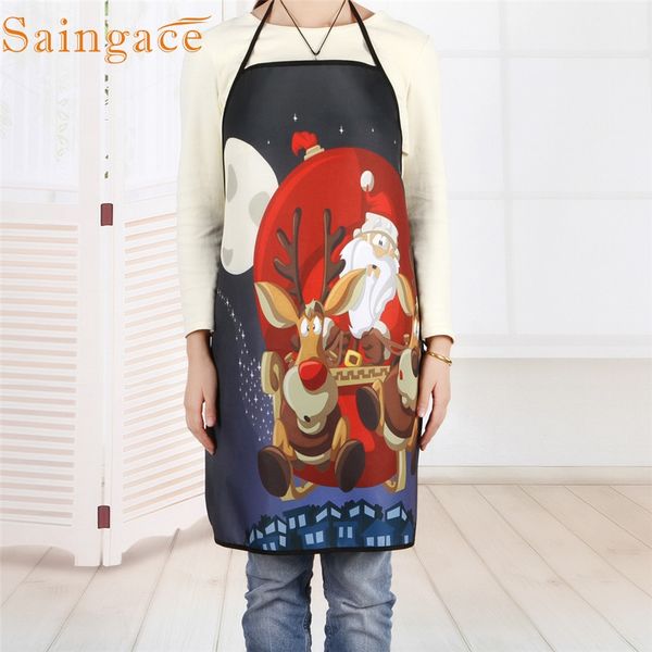 

3d printed apron christmas santa claus snowman aprons for adults xmas decoration dinner cooking apron kitchen delantal 1024#