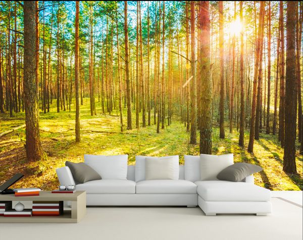 3D Wallpaper Wandbild Wandmalerei Woodland Landschaft Fototapete Hochwertige 3D Stereoscopic 3D Wallpaper Custom