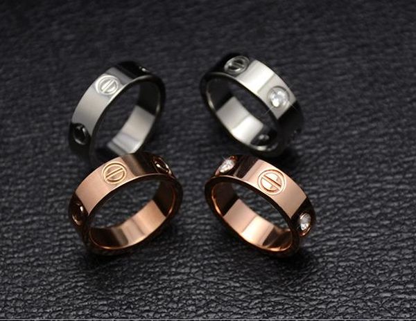 

2018 women men finger ring fashion rings Non-fading Stainless Steel Brand Ring Fashion 2 Colors with CZ Stone (VR-048) Vocheng Jewelry