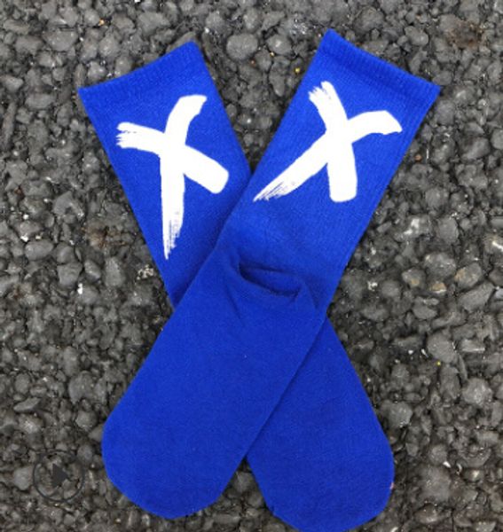 

x cross printed mens womens socks athletic ins socks male female high street stocking size, Black