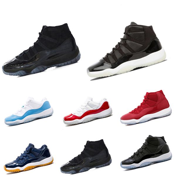 

2018 New arrival 11 Prom Night mens Basketball Shoes Midnight Navy Cap and Gown 11s Concord Bred womens trainers sports sneakers