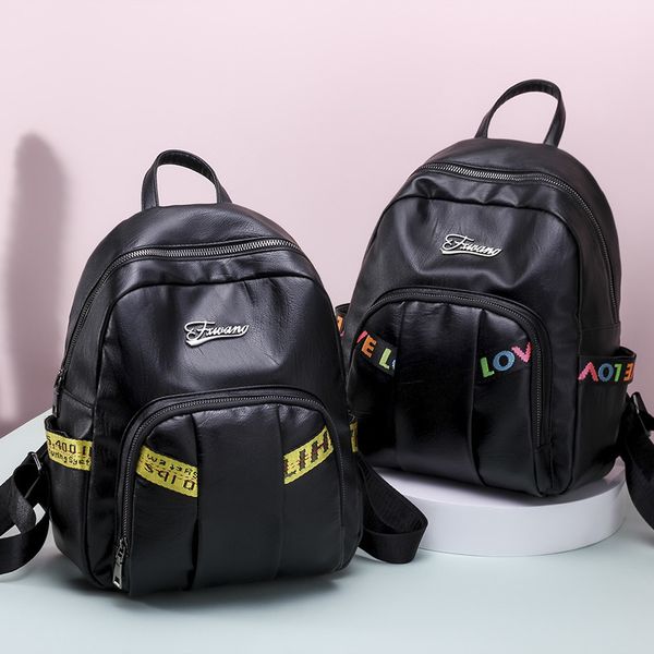 

backpack female 2018 new tide han edition joker backpack bag soft mass spring and summer fashion and personality