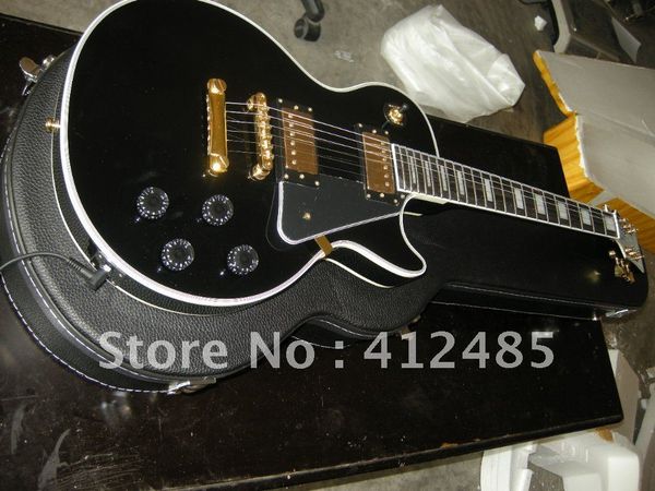 

wholesale selling g-custom lp with black electric guitar