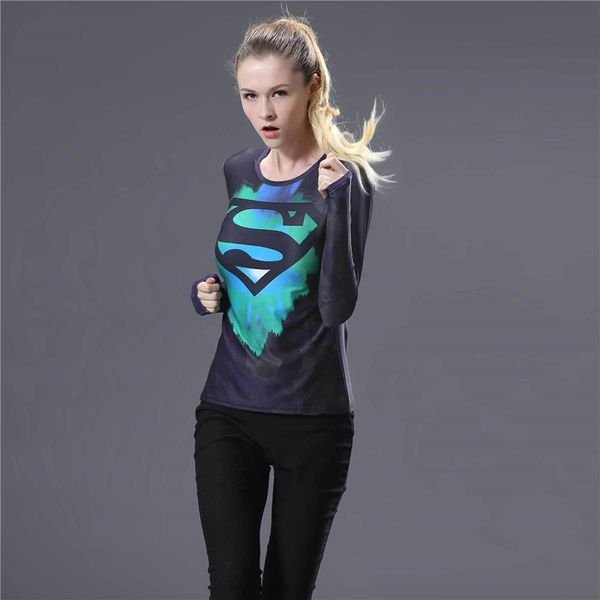 

sport fitness compression shirt women tshirt yoga t shirt women breathable long sleeve o-neck tight yoga girl t-shirt, White;red
