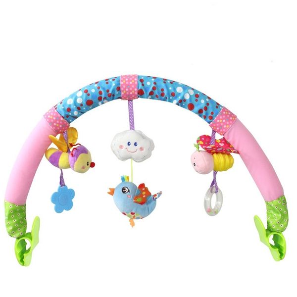 

baby cartoon animal music bell bb lathe clip baby plush toys