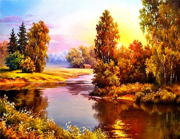 

diamond embroidery scenery forest lake sunset diy diamond painting cross stitch kit resin full round diamond mosaic home decoration yx4085