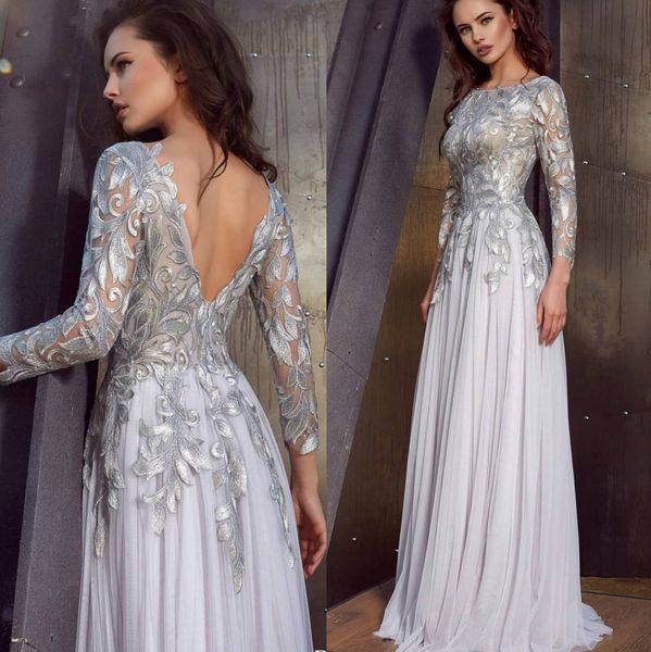 

lace backless mother of the bride dresses long sleeves plus size bateau neck wedding guest dress floor length chiffon evening gowns, Black;red