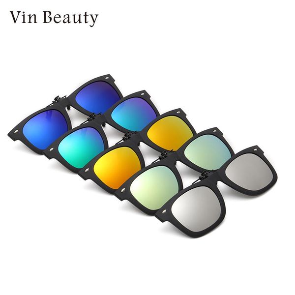 

polarized lenses clip lens clip-on sunglasses practical durable pc uv400 men hiking portable nearsighted glasses ac, White;black