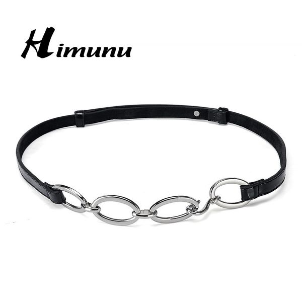 

himunu 2015 women's light cowhide leather belt designer alloy chain hasp buckle women belt casual girl e002, Black;brown