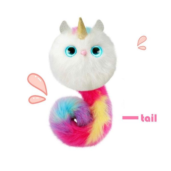 

010 pom sies patches plush interactive pinky toys with brush tickle cuddle dance eyes color changing lovable wearable kids christmas gifts