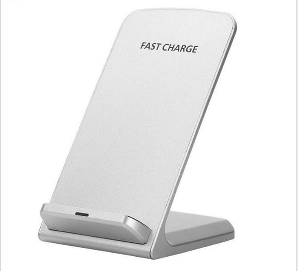 

2 coils wireless charger fast qi wireless charging stand pad for apple iphone x 8 8plus samsung note 8 s8 s6 all qi-enabled smartphones