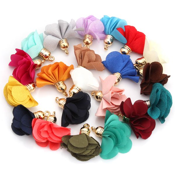 

olingart unique handmade pendant tassel with golden bell for keychain mobile harness for fashion craft tassel earrings jewelry, Blue;slivery