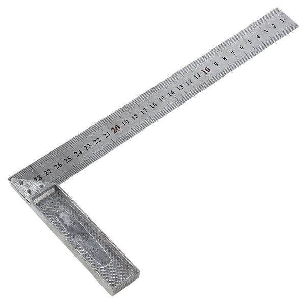 

30cm aluminum handle with stainless steel scale right measuring angle square ruler