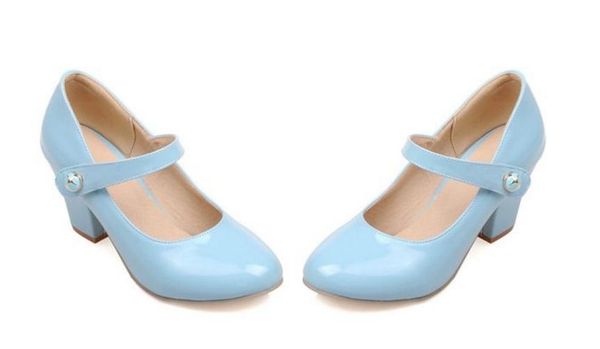 

send new four seasons single shoes and coarse heel high heeled women shoes, Black