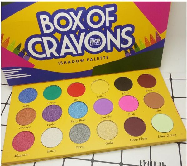 

Dropshipping новый BOX OF CRAYONS Косметика Палитра теней для век 18 цветов iSHADOW Палитра Shimmer Matt