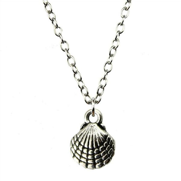 

wysiwyg 5 pieces metal chain necklaces pendants women necklace jewelry shell 21x11mm n2-b10044, Silver